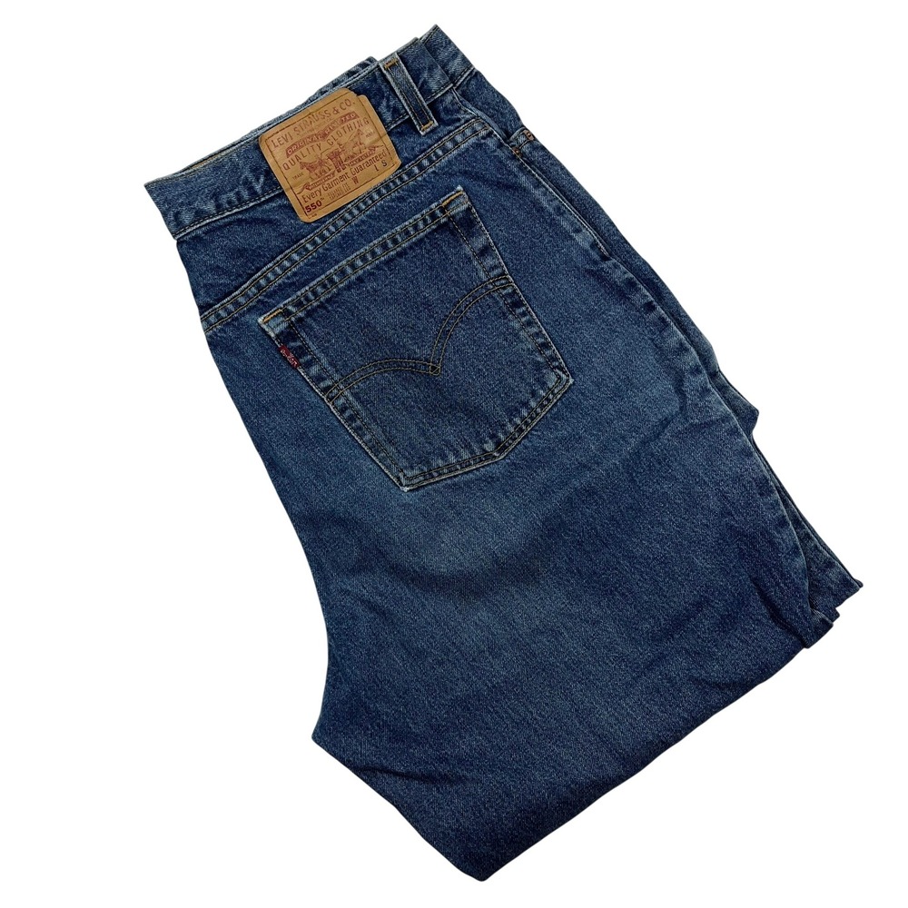 Vintage Levi's 550 Relaxed Tapered Jeans Womens 20W S (Fits 36x28) High Rise USA